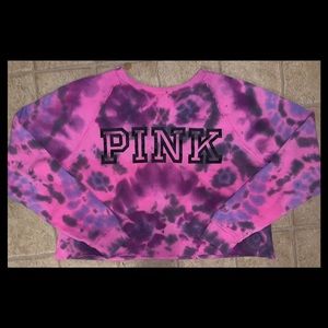 VS PINK tie dyed crop top size small